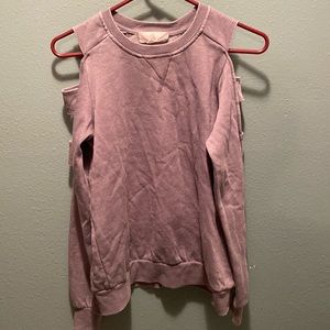 Size small gray long sleeved sweater - open shoulders